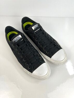 Converse Chuck Taylor Low White Cap Canvas Sneakers size 9 Black Streetwear